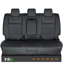 Load image into Gallery viewer, Ford Ranger T6 INKA Rear Plain Tailored Seat Covers Black- MY-2011+ ( Choice of 6 Colours )

