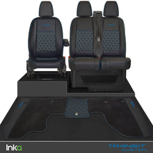 Load image into Gallery viewer, Ford Transit Custom Front Bentley Diamond Tailored Seat Covers &amp; Matching Tailored Floor Mat MY 2012+ ( 6 COLORS )
