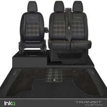 Load image into Gallery viewer, Ford Transit Custom INKA Front GTi Tartan Tailored Seat Covers &amp; Matching Tailored Floor Mat MY 2012+ ( 6 COLORS )
