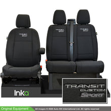 Load image into Gallery viewer, Ford Transit Custom Heavy Duty Genuine INKA Second Skin Front Seat Covers  MY 12-2023 [Choice of 6 Colours]
