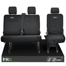 Load image into Gallery viewer, VW TRANSPORTER T6.1,T6,T5.1 KOMBI VAN INKA REAR WATERPROOF SEAT COVERS BLACK
