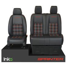 Load image into Gallery viewer, Mercedes Benz Sprinter MK2 Front 1+2 INKA Tailored GTi Tartan Seat Covers MY 2006-17 ( Choice of 6 Colours )
