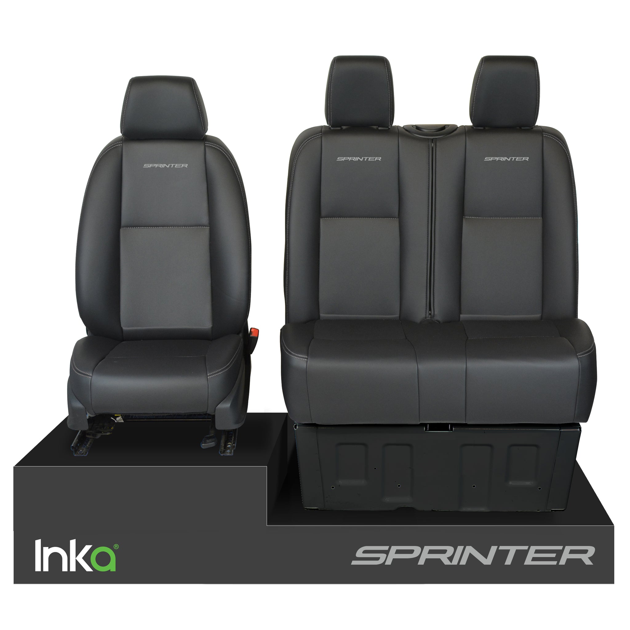 MERCEDES BENZ SPRINTER MK3 INKA OEM LEATHERETTE TAILORED FRONT
