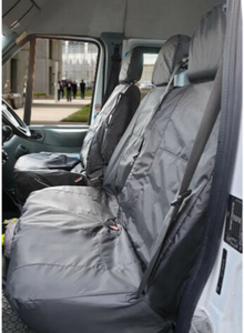 Ford Transit MK7 Minibus 17 Seater INKA Front & Rear Waterproof Seat Covers Set Grey