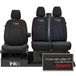 Ford Transit Custom Heavy Duty Genuine INKA Second Skin Front Seat Covers  MY 12-2023 [Choice of 6 Colours]