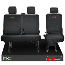 Load image into Gallery viewer, VW TRANSPORTER T6.1,T6,T5.1 KOMBI VAN INKA REAR WATERPROOF SEAT COVERS BLACK
