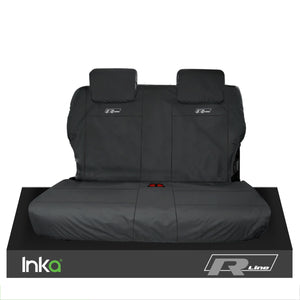 VW CADDY MAXI LIFE KOMBI INKA TAILORED WATERPROOF SEAT COVERS R-LINE EMBROIDERY [Choice of 3 Colours]