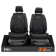 Load image into Gallery viewer, VW CADDY MAXI LIFE KOMBI INKA TAILORED WATERPROOF SEAT COVERS R-LINE EMBROIDERY [Choice of 3 Colours]

