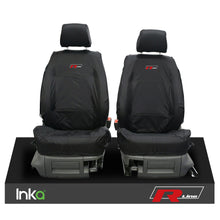 Load image into Gallery viewer, VW CADDY MAXI LIFE KOMBI INKA TAILORED WATERPROOF SEAT COVERS R-LINE EMBROIDERY [Choice of 3 Colours]
