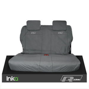 VW CADDY MAXI LIFE KOMBI INKA TAILORED WATERPROOF SEAT COVERS R-LINE EMBROIDERY [Choice of 3 Colours]