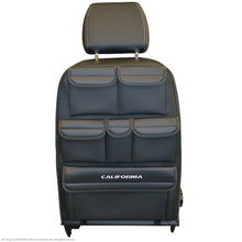 Load image into Gallery viewer, VW California T6,T5 Inka Multibox Seat Storage Pockets Organsier Tool Black Leatherette With bespoke &quot; California&quot; embroidery
