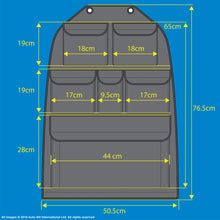 Load image into Gallery viewer, VW California T6,T5 Inka Multibox Seat Storage Pockets Organsier Tool Black Leatherette With bespoke &quot; California&quot; embroidery
