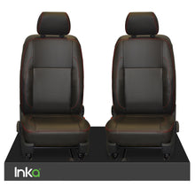 Load image into Gallery viewer, VW Transporter T6.1,T6,T5.1 Front 1+1 INKA Tailored Seat Covers Leatherette (7 Stitching Colours Available)
