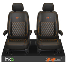 Load image into Gallery viewer, VW Transporter T6.1,T6,T5.1 R-Line INKA Front 1+1 Diamond Quilted Tailored Seat Covers Black MY 2015 Onwards ( Choice of 6 Colors )
