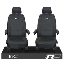 Load image into Gallery viewer, VW Transporter T6.1,T6,T5.1 Kombo or Panel Van Inka Front 1+1 Waterproof Seat Covers Black
