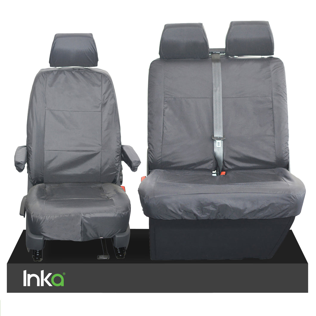 Volkswagen (VW) Crafter Fully Tailored Waterproof Front Set Seat Covers 2008-2012 Right Hand Drive
