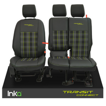 Load image into Gallery viewer, Ford Transit Connect Front Set Tailored Seat Covers Black OEM Leatherlook Vinyl
