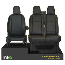 Load image into Gallery viewer, Ford Transit Custom INKA Tailored Front Seat Covers Black OEM Vinyl Matt Leatherette  - MY 2012 onwards Without Embroidery [Choice of 7 Stitch colours]
