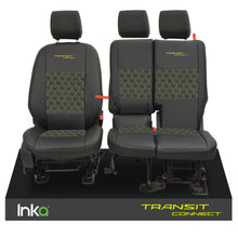Load image into Gallery viewer, Ford Transit Connect Front INKA Tailored Seat Covers Black Bentley Diamond Quilt MARK 2 - MY-2013-2023
