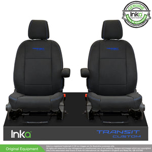 Ford Transit Custom Heavy Duty Front 1+1 Seat Covers Genuine OEM MY 12-2023 [Choice of 6 Colours]