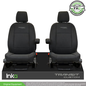Ford Transit Custom Heavy Duty Front 1+1 Seat Covers Genuine OEM MY 12-2023 [Choice of 6 Colours]
