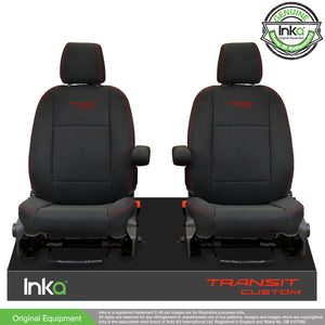 Ford Transit Custom Heavy Duty Front 1+1 Seat Covers Genuine OEM MY 12-2023 [Choice of 6 Colours]