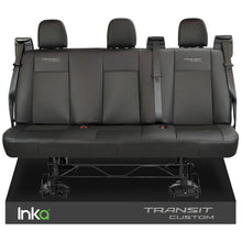 Load image into Gallery viewer, Ford Transit Custom Rear Triple INKA Tailored Seat Covers Black (Double Cab)
