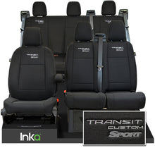 Load image into Gallery viewer, Ford Transit Custom Heavy Duty Front &amp; Rear Triple Seat Covers Genuine OEM MY 12-2023 [Choice Of 6 Colours]
