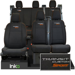 Ford Transit Custom Heavy Duty Front & Rear Triple Seat Covers Genuine OEM MY 12-2023 [Choice Of 6 Colours]