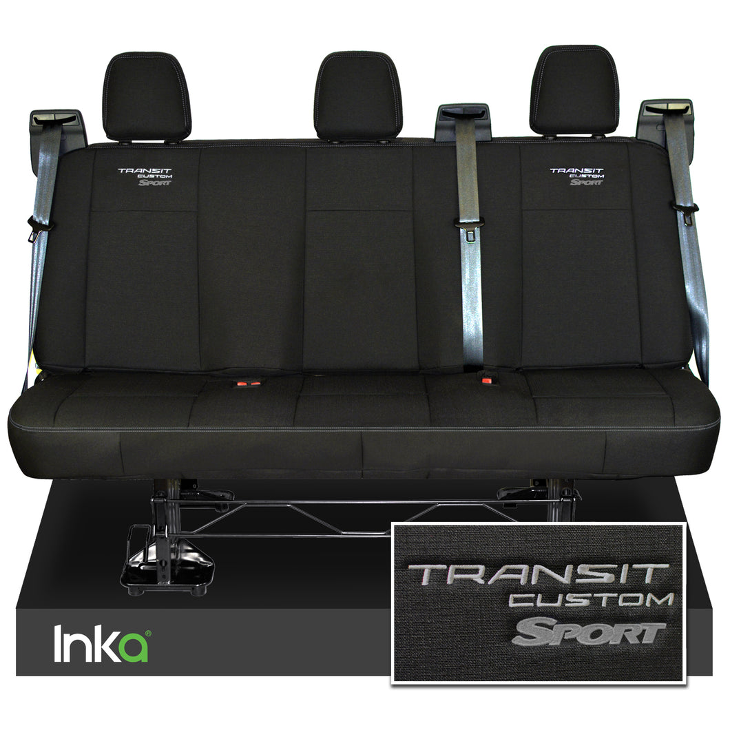 Ford Transit Custom Heavy Duty Rear Triple Seat Covers Genuine OEM MY 12-2023 [Choice Of 6 Colours]