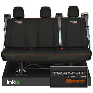 Ford Transit Custom Heavy Duty Rear Triple Seat Covers Genuine OEM MY 12-2023 [Choice Of 6 Colours]