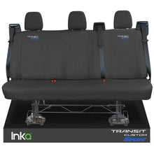 Load image into Gallery viewer, Ford Transit Custom Rear Triple INKA Tailored Waterproof Seat Covers Transit Custom Sport Embroidery [Choice of 6 Colours] MY2012 - 2023
