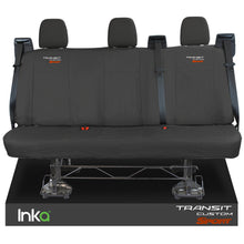 Load image into Gallery viewer, Ford Transit Custom Rear Triple INKA Tailored Waterproof Seat Covers Transit Custom Sport Embroidery [Choice of 6 Colours] MY2012 - 2023
