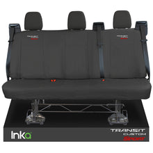 Load image into Gallery viewer, Ford Transit Custom Rear Triple INKA Tailored Waterproof Seat Covers Transit Custom Sport Embroidery [Choice of 6 Colours] MY2012 - 2023

