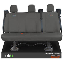 Load image into Gallery viewer, Ford Transit Custom Rear Triple INKA Tailored Waterproof Seat Covers Transit Custom Sport Embroidery [Choice of 6 Colours] MY2012 - 2023
