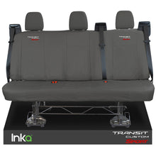 Load image into Gallery viewer, Ford Transit Custom Rear Triple INKA Tailored Waterproof Seat Covers Transit Custom Sport Embroidery [Choice of 6 Colours] MY2012 - 2023
