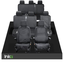 Load image into Gallery viewer, INKA VW Transporter T5.1 Shuttle Tailored 8 SEATER Waterproof Seat Covers 8 SEATER MY 2010 - 2016 [Choice of 2 colours]
