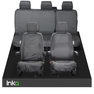 INKA VW Transporter T6 Kombi Set Tailored Waterproof For Kombi 1+1 Front and Rear Triple Seat Covers MY 2016 onwards [Choice of 2 colours]