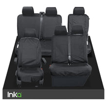 Load image into Gallery viewer, INKA Tailored VolksWagen (VW) T6 Transporter Van Waterproof Front 1+2 &amp; Rear 2+1 Seat Covers [Choice of 2 Colours]
