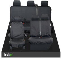 Load image into Gallery viewer, INKA VW Transporter T6 Transporter &amp; Kombi Set Tailored Waterproof 1+2 and Rear Triple Seat Covers MY 2016 onwards [Choice of 2 colours]
