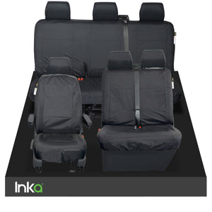 INKA VW Transporter T6 Transporter & Kombi Set Tailored Waterproof 1+2 and Rear Triple Seat Covers MY 2016 onwards [Choice of 2 colours]