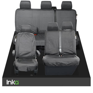 INKA VW Transporter T6 Transporter & Kombi Set Tailored Waterproof 1+2 and Rear Triple Seat Covers MY 2016 onwards [Choice of 2 colours]