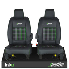 Load image into Gallery viewer, Vauxhall Vivaro Sportive Front 1+1 INKA Tailored GTi Tartan Seat Cover Black OEM - Choice of 6 Colours - MY 2016-22
