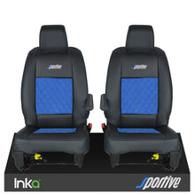 Load image into Gallery viewer, Vauxhall Vivaro Sportive MK3 Front 1+1 Set Tailored Seat Covers Leatherette MY16-23
