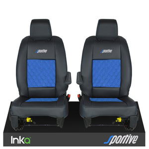 Vauxhall Vivaro Sportive MK3 Front 1+1 Set Tailored Seat Covers Leatherette MY16-23