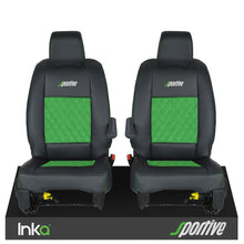 Load image into Gallery viewer, Vauxhall Vivaro Sportive MK3 Front 1+1 Set Tailored Seat Covers Leatherette MY16-23

