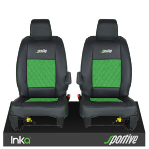 Vauxhall Vivaro Sportive MK3 Front 1+1 Set Tailored Seat Covers Leatherette MY16-23