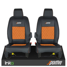 Load image into Gallery viewer, Vauxhall Vivaro Sportive MK3 Front 1+1 Set Tailored Seat Covers Leatherette MY16-23
