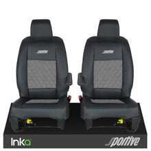 Load image into Gallery viewer, Vauxhall Vivaro Sportive MK3 Front 1+1 Set Tailored Seat Covers Leatherette MY16-23

