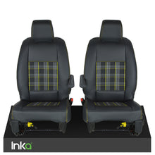 Load image into Gallery viewer, Vauxhall Vivaro C MK 3 INKA Front 1+1 Tailored Seat Covers Leatherette MY16-22
